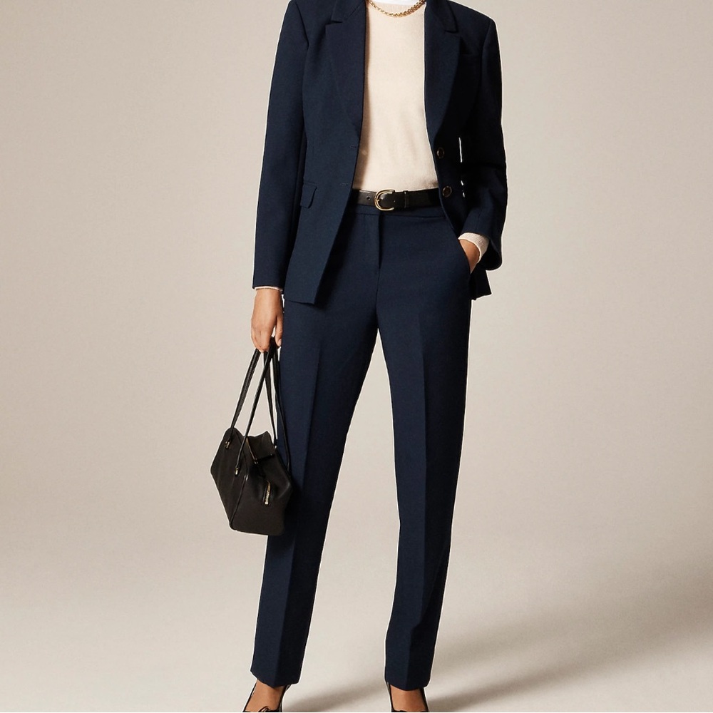 J. Crew Kate Navy Straight Leg Four SeasonStretch Pants